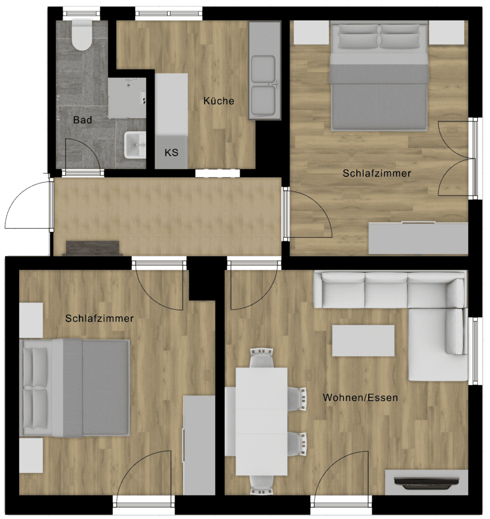 Grundriss Wohnung Obergeschoss