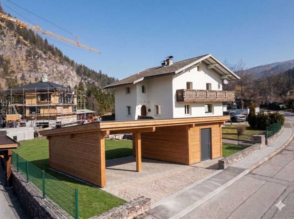Ferienwohnung mit Hund und Carport in Ehrwald (KI generiert)