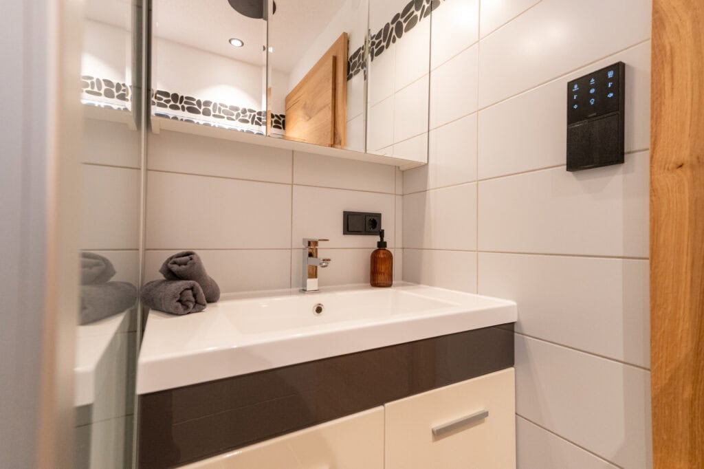 Waschbecken Ferienwohnung Oachkätzle