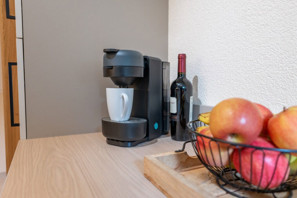 Küche in der Ferienwohnung Oachkätzle in Ehrwald